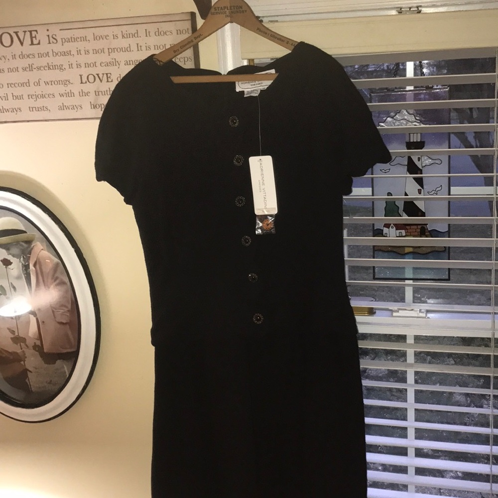 Adrienne vittadin black dress size 14